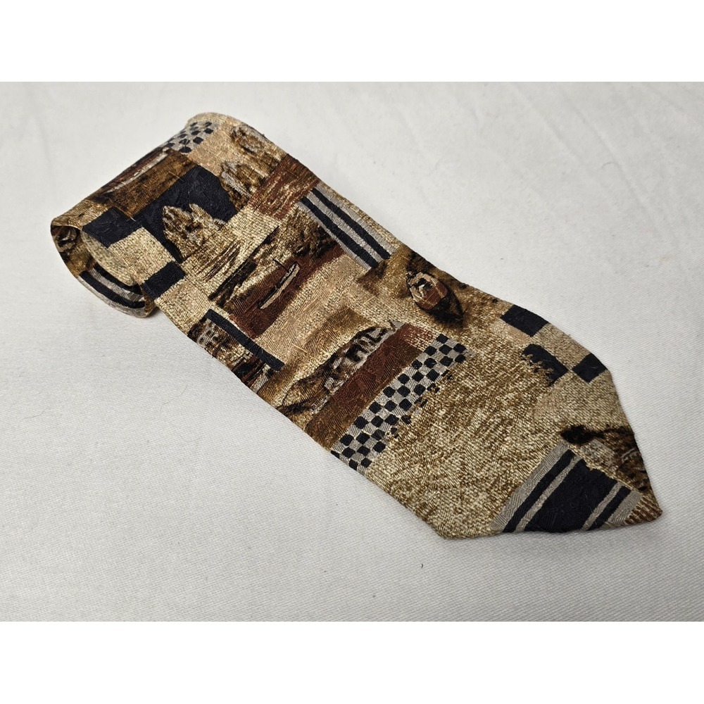 Ermenegildo Zegna 100% Silk Tie Made in Italy Dress 4"x58"‎